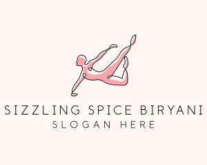 Yoga Gymnast Stretch logo design