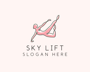 Yoga Gymnast Stretch logo design