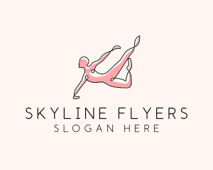 Yoga Gymnast Stretch logo design