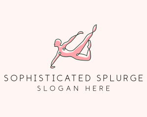 Yoga Gymnast Stretch logo design