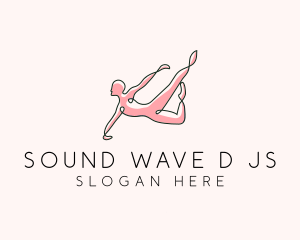 Yoga Gymnast Stretch logo design