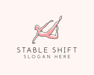 Yoga Gymnast Stretch logo design