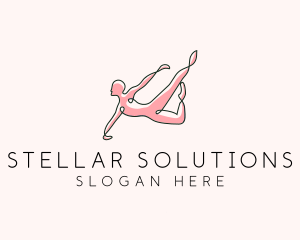 Yoga Gymnast Stretch logo design