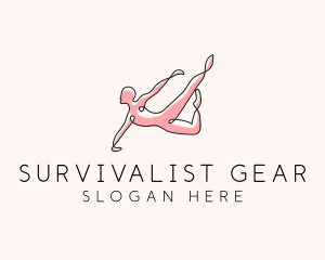 Yoga Gymnast Stretch logo design