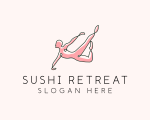 Yoga Gymnast Stretch logo design