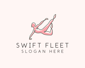 Yoga Gymnast Stretch logo design