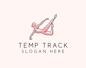 Yoga Gymnast Stretch logo design