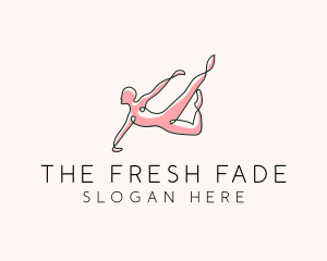 Yoga Gymnast Stretch logo design