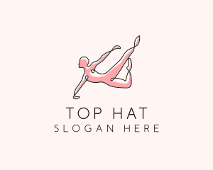 Yoga Gymnast Stretch logo design