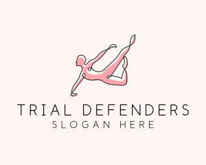 Yoga Gymnast Stretch logo design