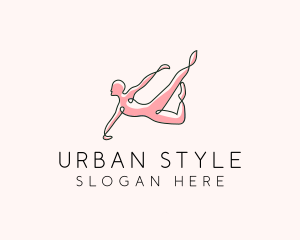 Yoga Gymnast Stretch logo design