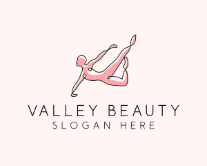 Yoga Gymnast Stretch logo design