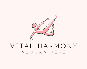 Yoga Gymnast Stretch logo design