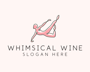 Yoga Gymnast Stretch logo design