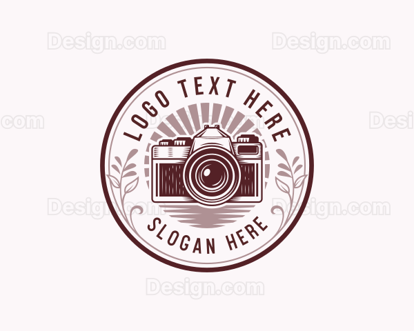 Elegant Floral Camera Logo