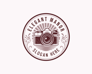 Elegant Floral Camera logo design