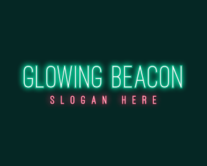 Minimalist Neon Glow logo design