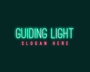 Minimalist Neon Glow logo design