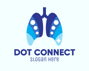 Blue Respiratory Dots logo design