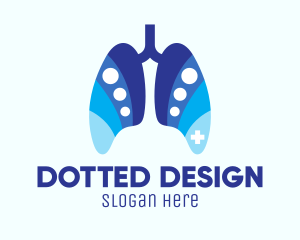 Blue Respiratory Dots logo design