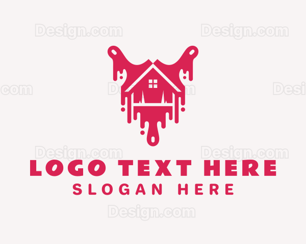 Pink Paintbrush Home Logo