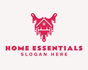 Pink Paintbrush Home logo design