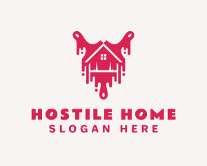 Pink Paintbrush Home logo design