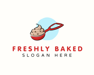 Cookie Dough Baking Scooper logo design