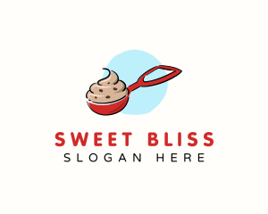 Cookie Dough Baking Scooper logo design