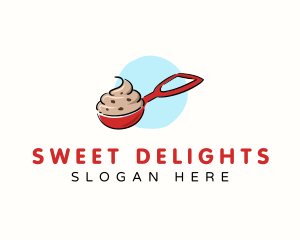 Cookie Dough Baking Scooper logo design