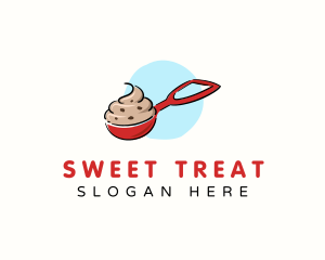 Cookie Dough Baking Scooper logo design