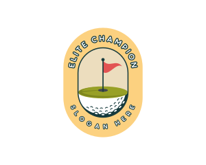 Golf Ball Flag logo