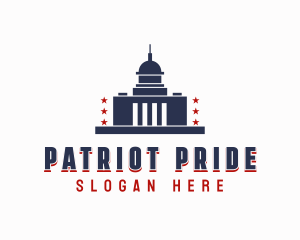 Patriotic USA Capitol logo design