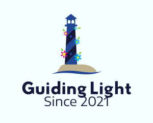 Floral Light House  logo design