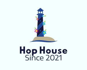 Floral Light House  logo design