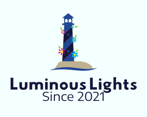 Floral Light House  logo design