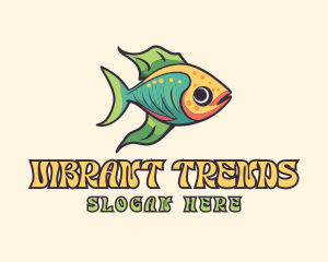 Colorful Tropical Goldfish logo