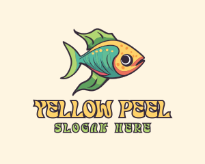 Colorful Tropical Goldfish logo design