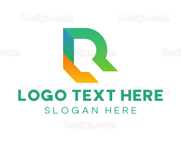 Modern Business Letter R Logo