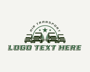 Military Cargo Truck logo design