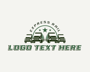 Military Cargo Truck logo design