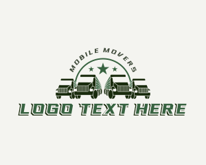 Military Cargo Truck logo design