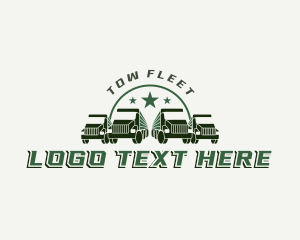 Military Cargo Truck logo design