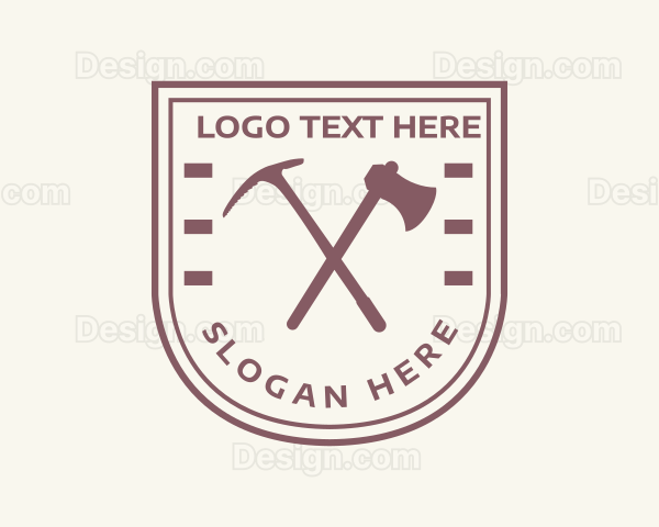 Axe Pickaxe Tool Logo