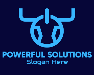 Blue Bull Power Switch logo design