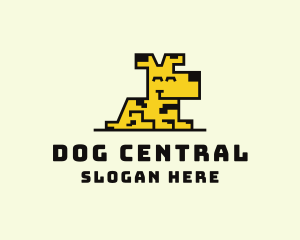 Happy Pixel Dog  logo design