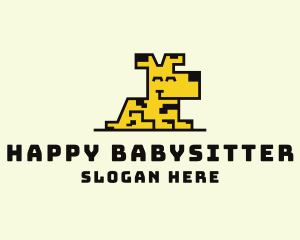 Happy Pixel Dog  logo design