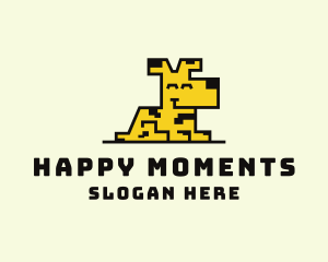 Happy Pixel Dog  logo design