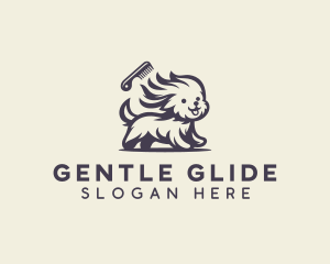 Comb Dog Grooming logo design