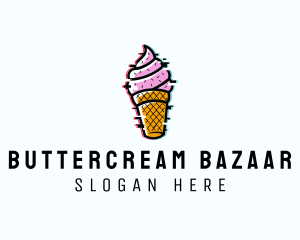 Glitch Ice Cream Dessert logo